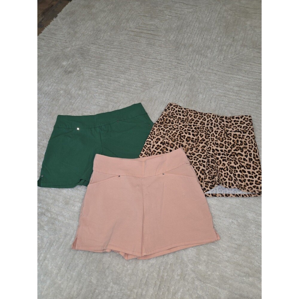 Set Of 3 Pair  I-N-C Women's Stretch Shorts Sz 8 Regular Mid Rise B20